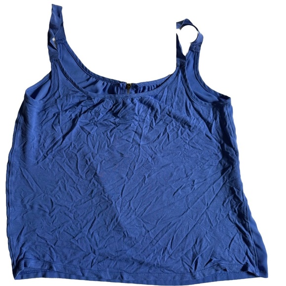 EXPRESS COBALT BLUE QUARTER ZIP LIGHTWEIGHT SLEEVELESS TANK TOP SIZE XS - Picture 3 of 5